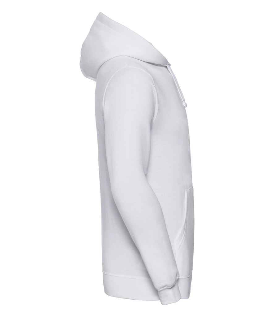 Russell Hooded Sweatshirt in by Russell — Custom branded clothing by Print Press, featuring premium embroidery produced in our specialist print lab in the UK.