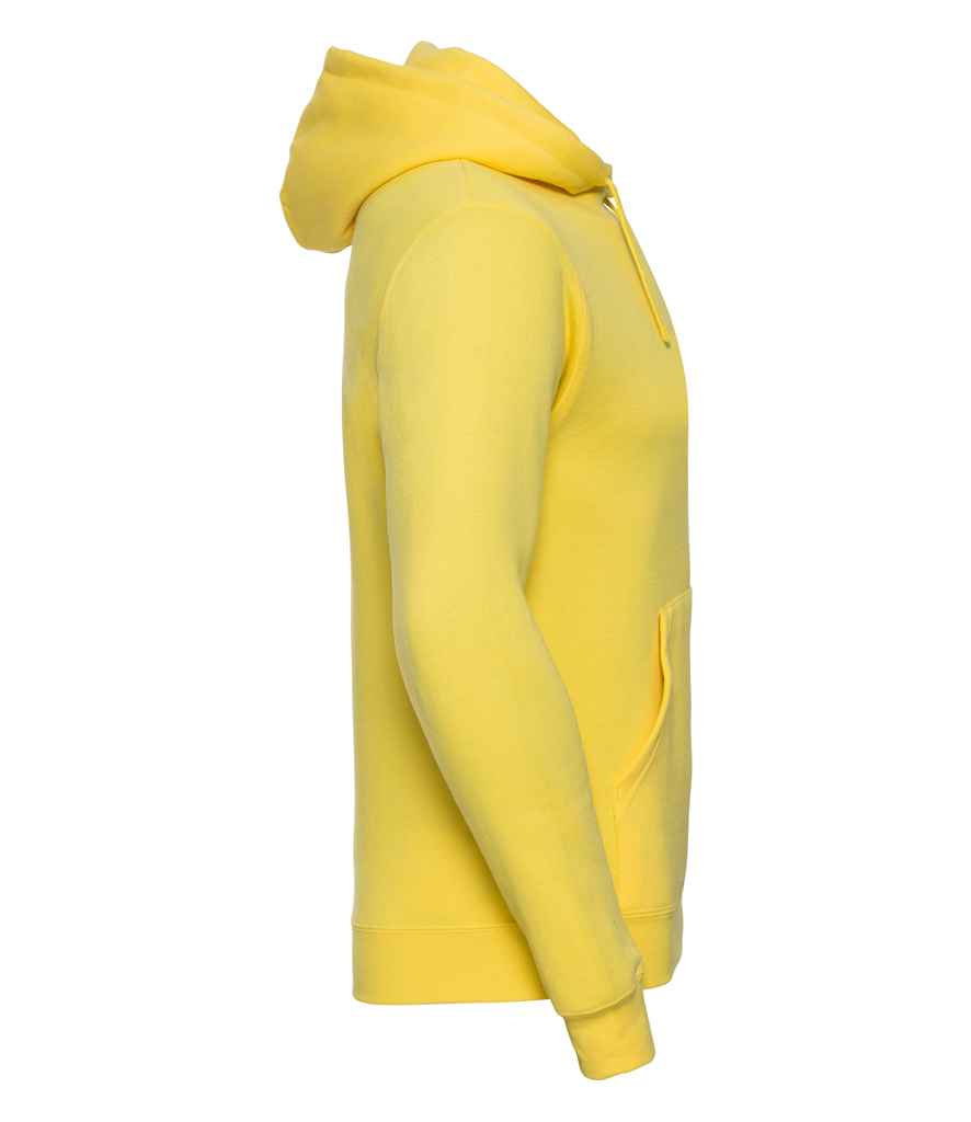 Russell Hooded Sweatshirt in by Russell — Custom branded clothing by Print Press, featuring premium embroidery produced in our specialist print lab in the UK.