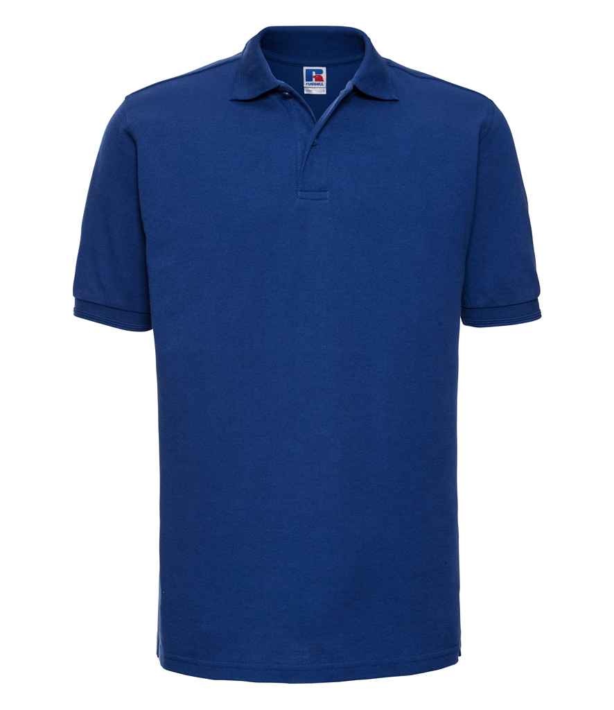 Russell Hardwearing Poly/Cotton Piqué Polo Shirt in Bright Royal by Russell — Custom branded clothing by Print Press, featuring premium embroidery produced in our specialist print lab in the UK.