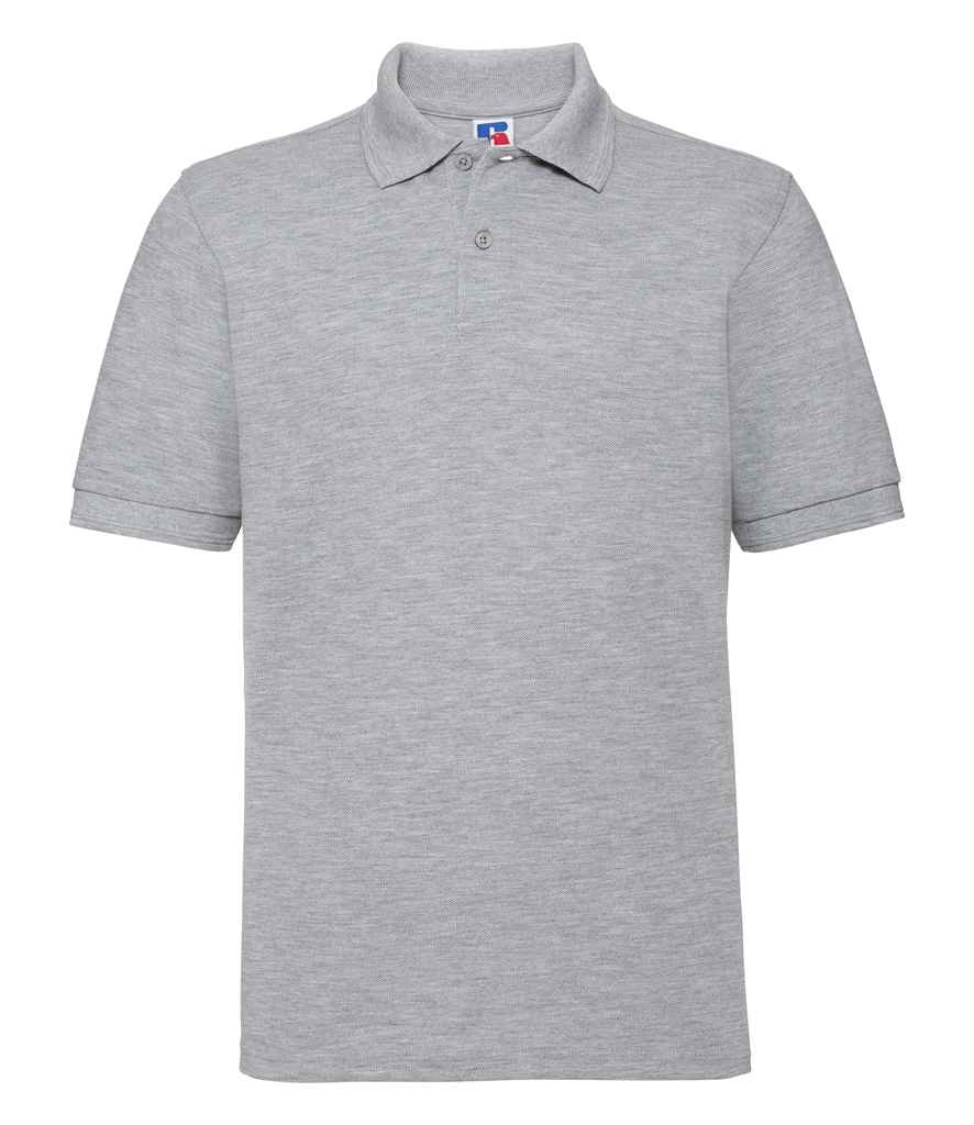 Russell Hardwearing Poly/Cotton Piqué Polo Shirt in Light Oxford by Russell — Custom branded clothing by Print Press, featuring premium embroidery produced in our specialist print lab in the UK.