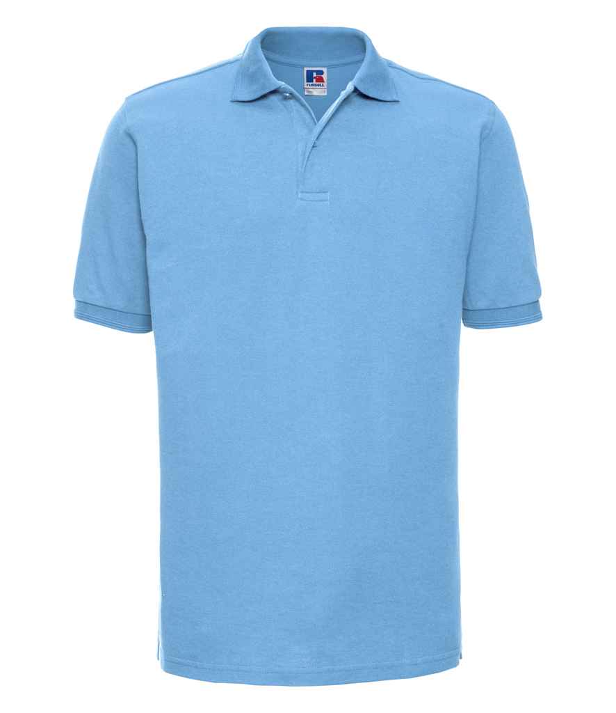 Russell Hardwearing Poly/Cotton Piqué Polo Shirt in by Russell — Custom branded clothing by Print Press, featuring premium embroidery produced in our specialist print lab in the UK.