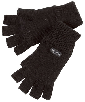 Thinsulate Fingerless Glove in ONE SIZE BLACK by FORT — Custom branded clothing by Print Press, featuring premium embroidery produced in our specialist print lab in the UK.
