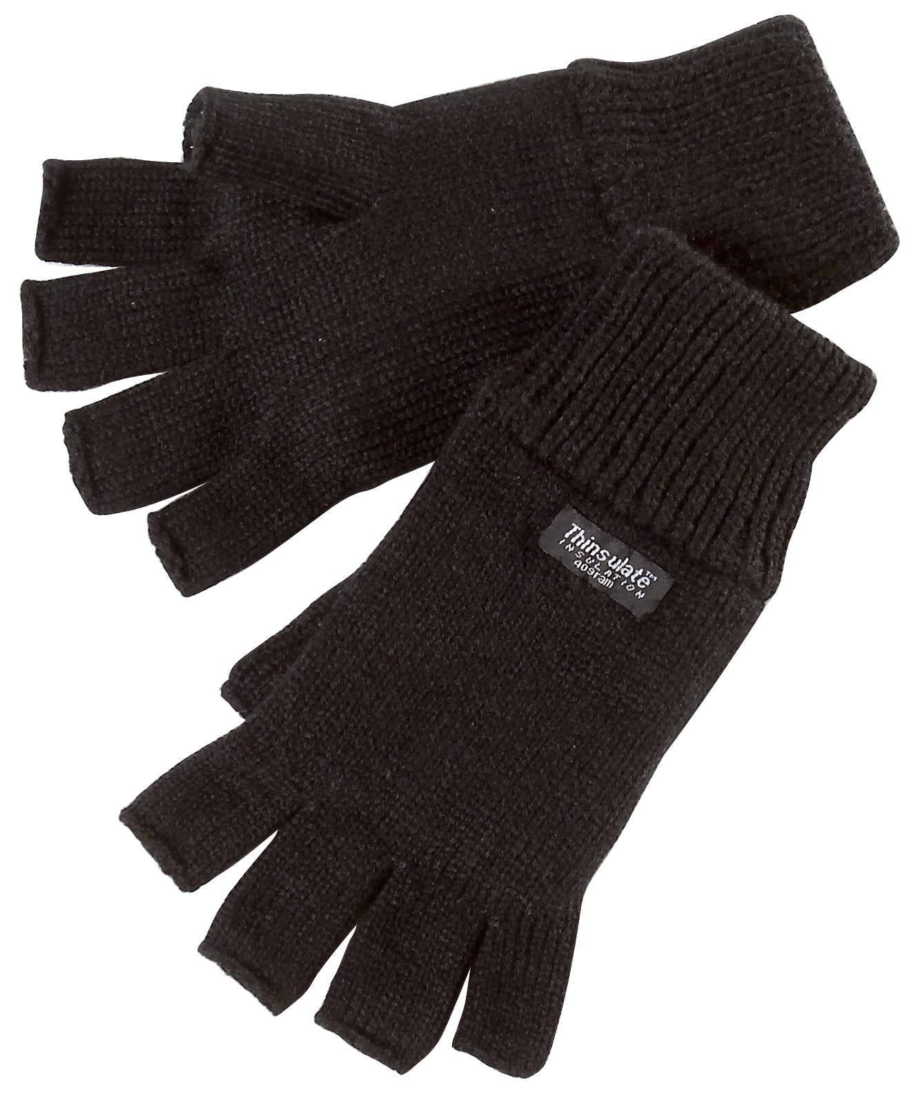 Thinsulate Fingerless Glove in ONE SIZE BLACK by FORT — Custom branded clothing by Print Press, featuring premium embroidery produced in our specialist print lab in the UK.