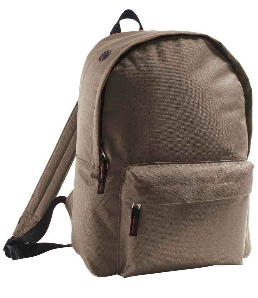 SOL'S Rider Backpack in ONE Army by SOL'S — Custom branded clothing by Print Press, featuring premium embroidery produced in our specialist print lab in the UK.