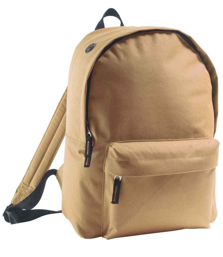 SOL'S Rider Backpack in ONE Dune by SOL'S — Custom branded clothing by Print Press, featuring premium embroidery produced in our specialist print lab in the UK.