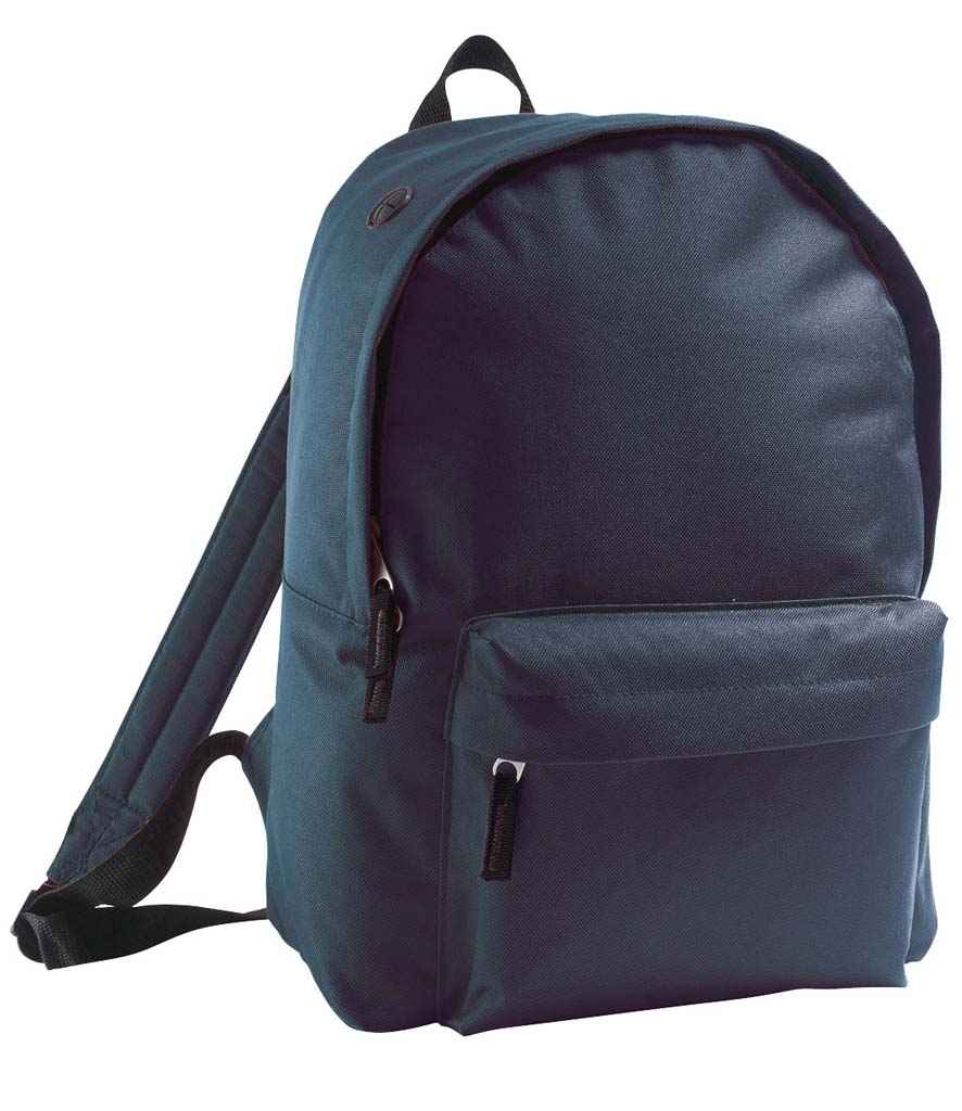 SOL'S Rider Backpack in ONE French Navy by SOL'S — Custom branded clothing by Print Press, featuring premium embroidery produced in our specialist print lab in the UK.