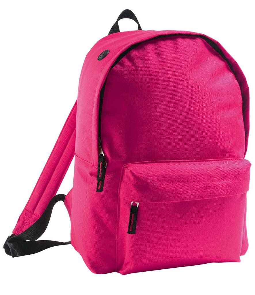 SOL'S Rider Backpack in ONE Fuchsia by SOL'S — Custom branded clothing by Print Press, featuring premium embroidery produced in our specialist print lab in the UK.