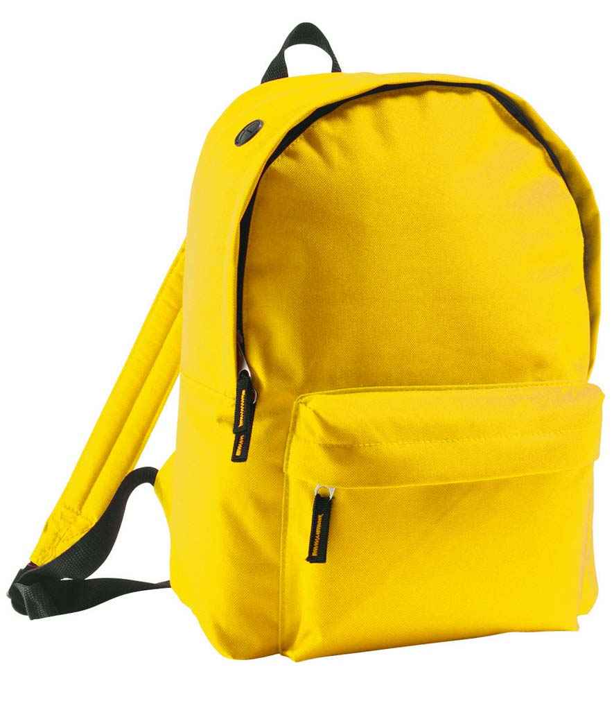 SOL'S Rider Backpack in ONE Gold by SOL'S — Custom branded clothing by Print Press, featuring premium embroidery produced in our specialist print lab in the UK.