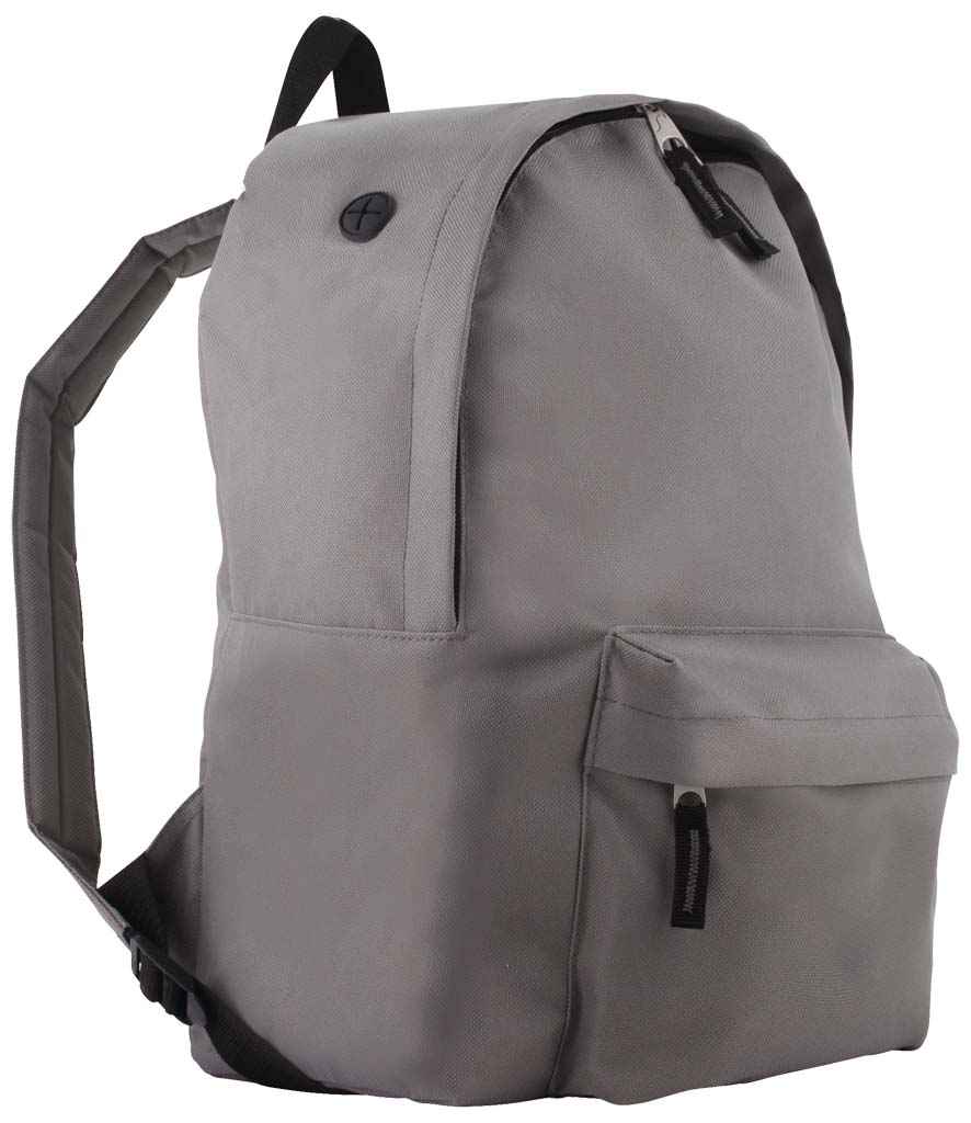 SOL'S Rider Backpack in ONE Graphite Grey by SOL'S — Custom branded clothing by Print Press, featuring premium embroidery produced in our specialist print lab in the UK.