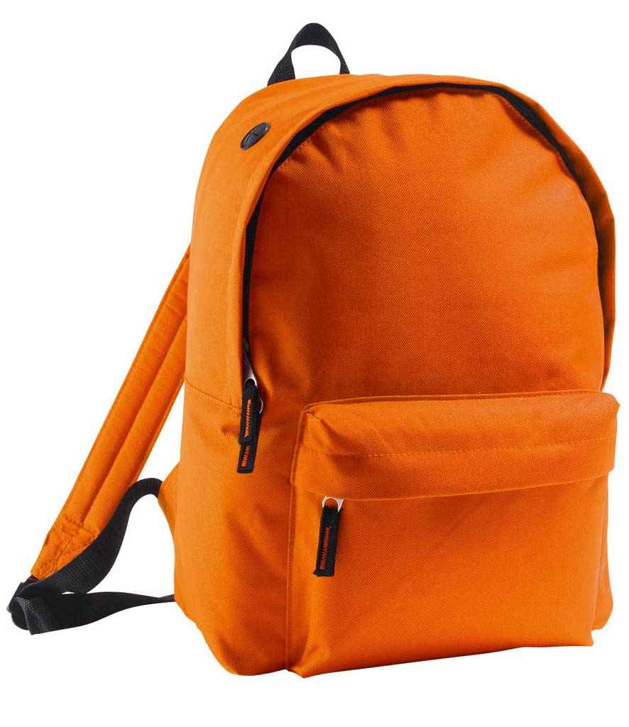 SOL'S Rider Backpack in ONE Orange by SOL'S — Custom branded clothing by Print Press, featuring premium embroidery produced in our specialist print lab in the UK.