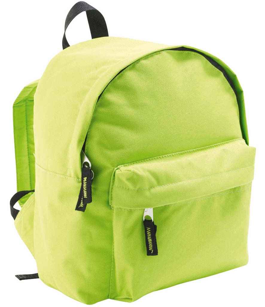 SOL'S Kids Rider Backpack in ONE Apple Green by SOL'S — Custom branded clothing by Print Press, featuring premium embroidery produced in our specialist print lab in the UK.