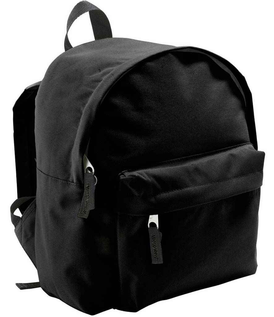SOL'S Kids Rider Backpack in ONE Black by SOL'S — Custom branded clothing by Print Press, featuring premium embroidery produced in our specialist print lab in the UK.
