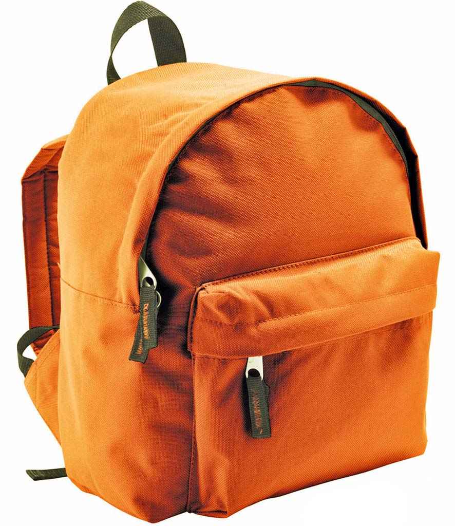 SOL'S Kids Rider Backpack in ONE Orange by SOL'S — Custom branded clothing by Print Press, featuring premium embroidery produced in our specialist print lab in the UK.