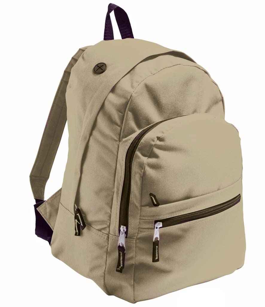 SOL'S Express Backpack in ONE Dune by SOL'S — Custom branded clothing by Print Press, featuring premium embroidery produced in our specialist print lab in the UK.