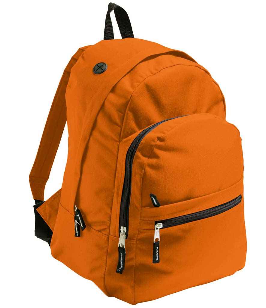 SOL'S Express Backpack in ONE Orange by SOL'S — Custom branded clothing by Print Press, featuring premium embroidery produced in our specialist print lab in the UK.