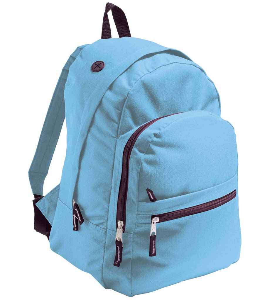 SOL'S Express Backpack in ONE Sky Blue by SOL'S — Custom branded clothing by Print Press, featuring premium embroidery produced in our specialist print lab in the UK.