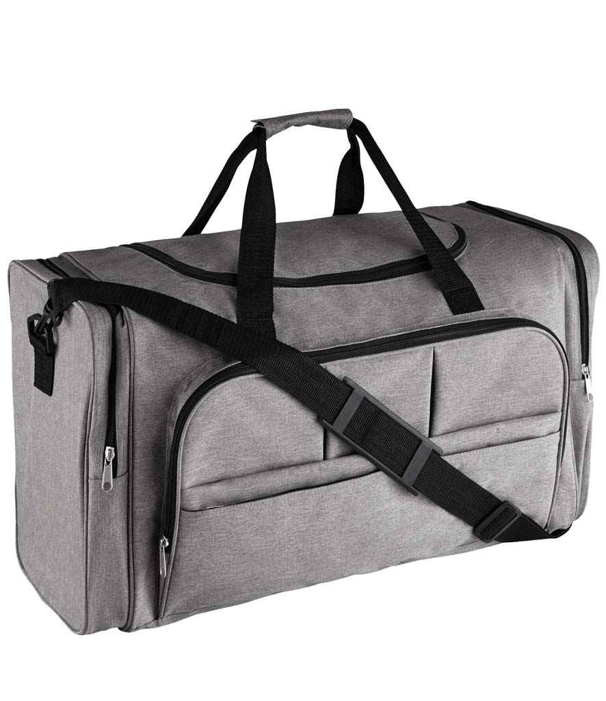 SOL'S Weekend Holdall in ONE Heather Grey by SOL'S — Custom branded clothing by Print Press, featuring premium embroidery produced in our specialist print lab in the UK.