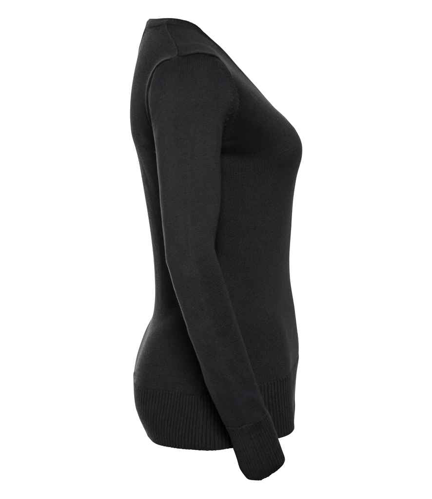 Russell Collection Ladies Cotton Acrylic V Neck Sweater in by Russell — Custom branded clothing by Print Press, featuring premium embroidery produced in our specialist print lab in the UK.