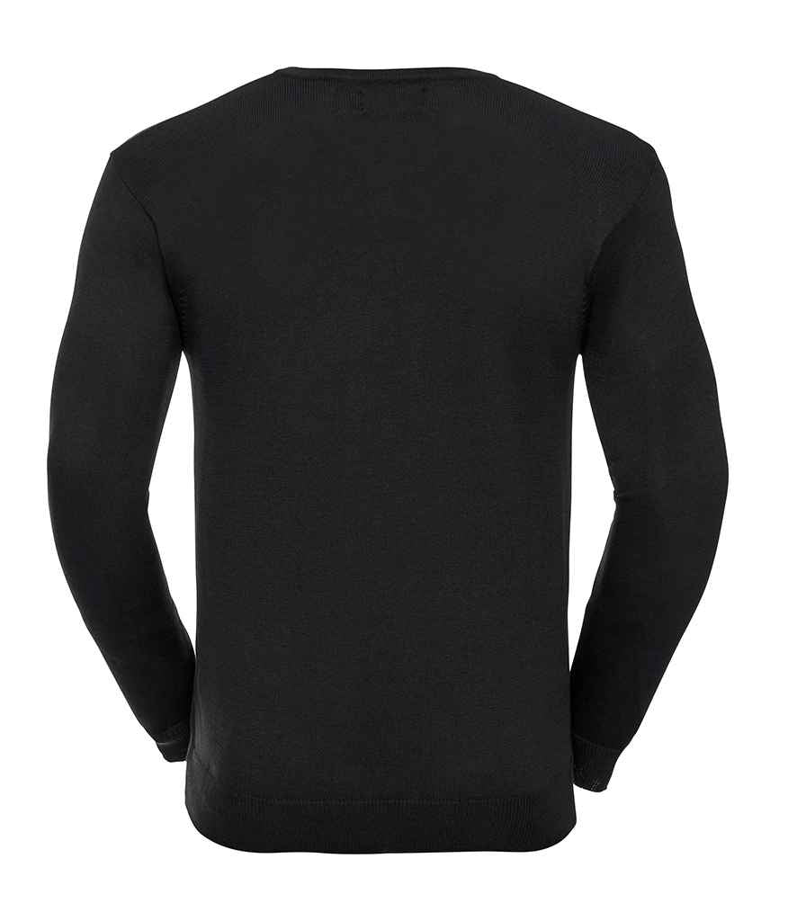 Russell Collection Cotton Acrylic V Neck Sweater in by Russell — Custom branded clothing by Print Press, featuring premium embroidery produced in our specialist print lab in the UK.