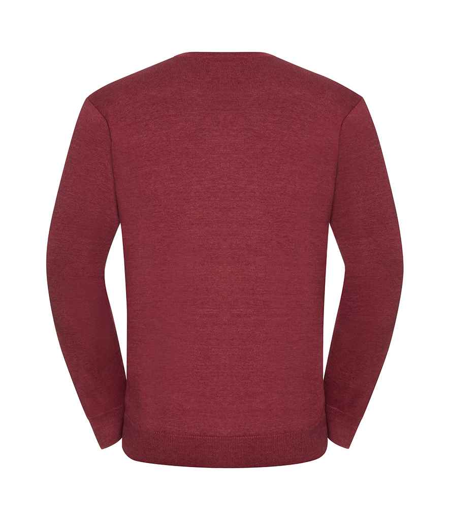 Russell Collection Cotton Acrylic V Neck Sweater in by Russell — Custom branded clothing by Print Press, featuring premium embroidery produced in our specialist print lab in the UK.