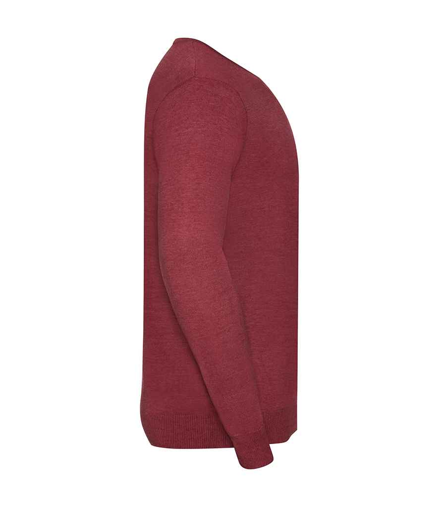Russell Collection Cotton Acrylic V Neck Sweater in by Russell — Custom branded clothing by Print Press, featuring premium embroidery produced in our specialist print lab in the UK.
