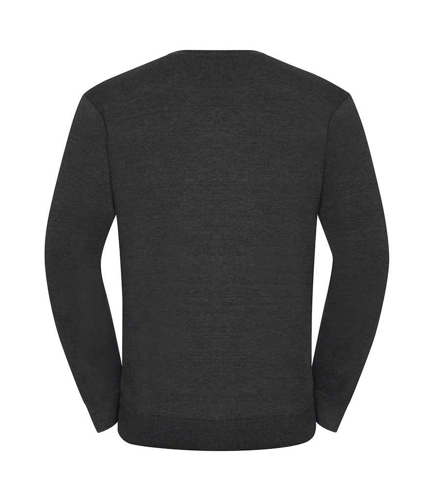Russell Collection Cotton Acrylic V Neck Sweater in by Russell — Custom branded clothing by Print Press, featuring premium embroidery produced in our specialist print lab in the UK.