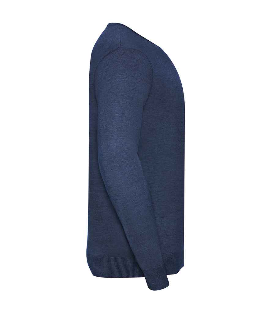 Russell Collection Cotton Acrylic V Neck Sweater in by Russell — Custom branded clothing by Print Press, featuring premium embroidery produced in our specialist print lab in the UK.