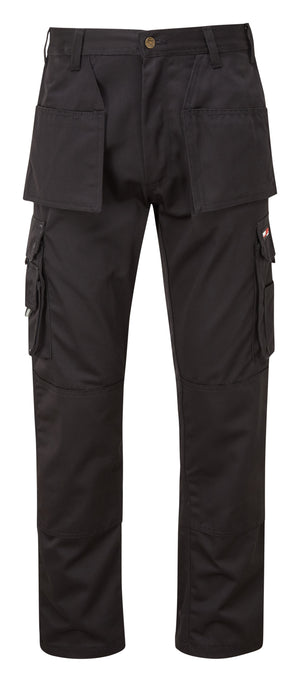 Tuffstuff Pro Work Trousers in BLACK by TUFFSTUFF — Custom branded clothing by Print Press, featuring premium embroidery produced in our specialist print lab in the UK.