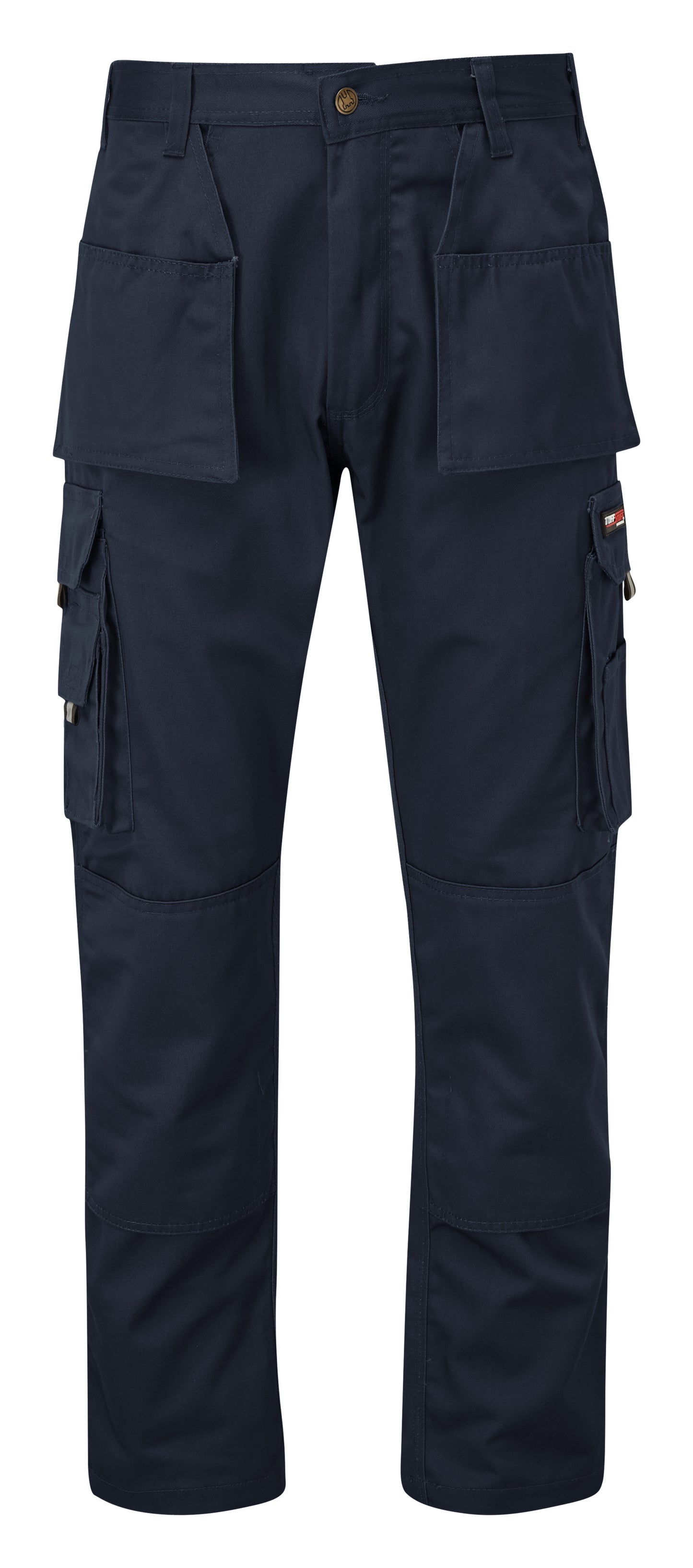 Tuffstuff Pro Work Trousers in NAVY BLUE by TUFFSTUFF — Custom branded clothing by Print Press, featuring premium embroidery produced in our specialist print lab in the UK.