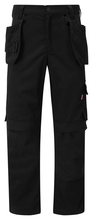 Tuffstuff Proflex Work Trouser in BLACK by TUFFSTUFF — Custom branded clothing by Print Press, featuring premium embroidery produced in our specialist print lab in the UK.