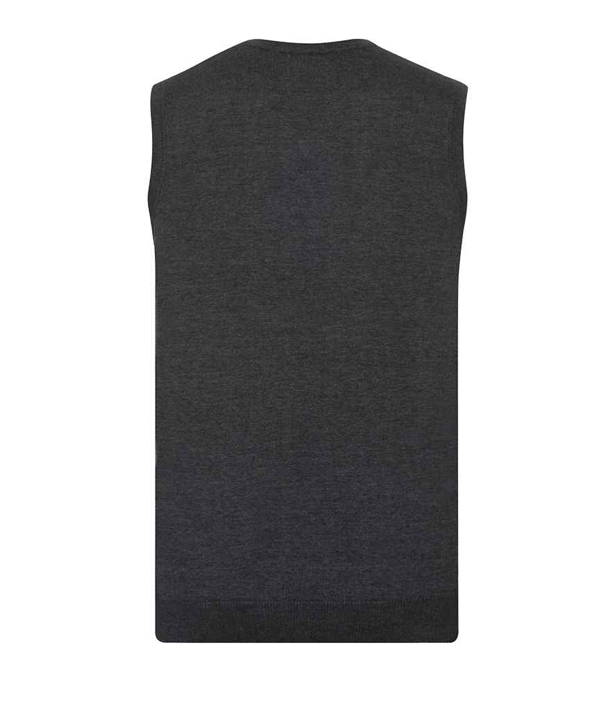 Russell Collection Sleeveless Cotton Acrylic V Neck Sweater in by Russell — Custom branded clothing by Print Press, featuring premium embroidery produced in our specialist print lab in the UK.