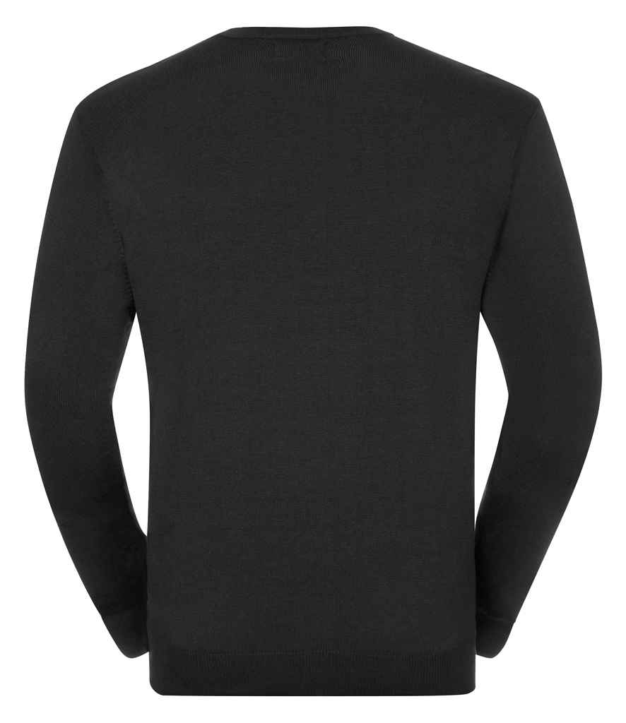 Russell Collection Cotton Acrylic Crew Neck Sweater in by Russell — Custom branded clothing by Print Press, featuring premium embroidery produced in our specialist print lab in the UK.