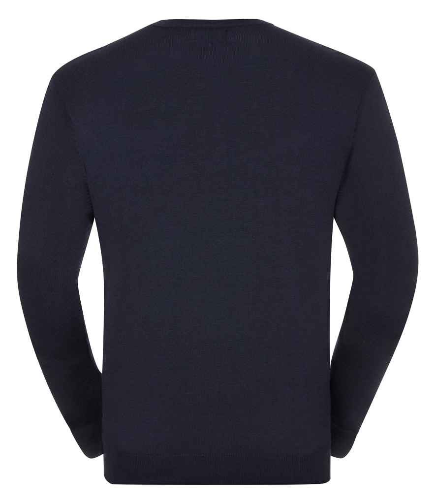 Russell Collection Cotton Acrylic Crew Neck Sweater in by Russell — Custom branded clothing by Print Press, featuring premium embroidery produced in our specialist print lab in the UK.