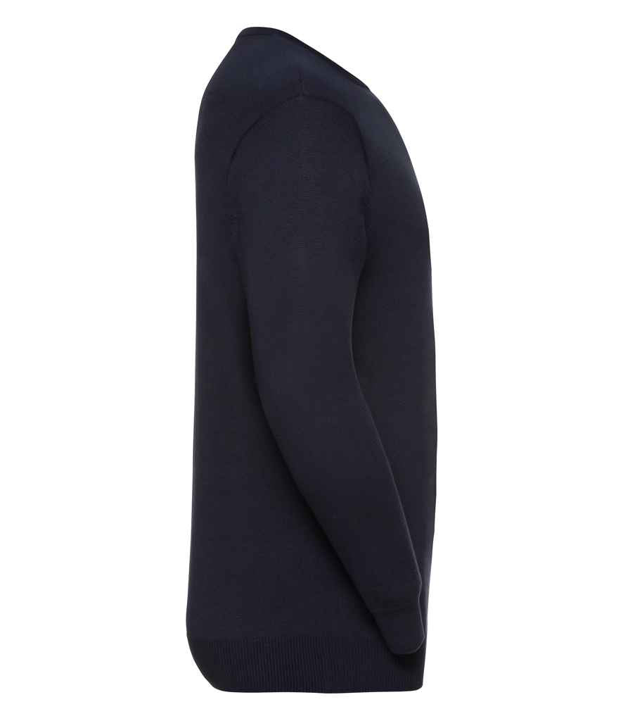 Russell Collection Cotton Acrylic Crew Neck Sweater in by Russell — Custom branded clothing by Print Press, featuring premium embroidery produced in our specialist print lab in the UK.