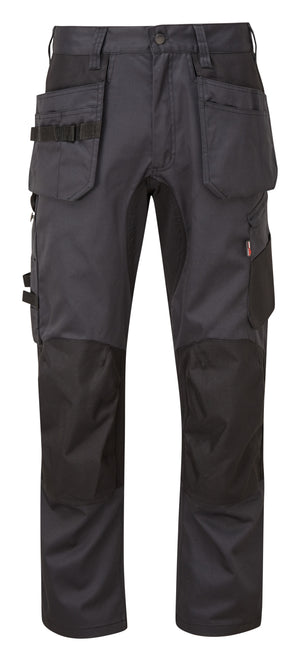 Tuffstuff X-Motion Work Trouser in GREY by TUFFSTUFF — Custom branded clothing by Print Press, featuring premium embroidery produced in our specialist print lab in the UK.