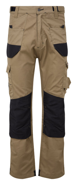 Tuffstuff Elite Work Trouser in SAND by TUFFSTUFF — Custom branded clothing by Print Press, featuring premium embroidery produced in our specialist print lab in the UK.