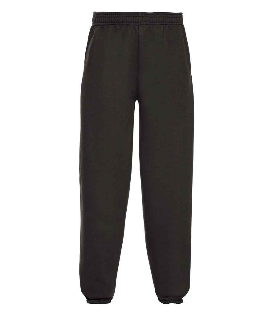 Russell Schoolgear Kids Elasticated Hem Jog Pants in Black by Russell — Custom branded clothing by Print Press, featuring premium embroidery produced in our specialist print lab in the UK.