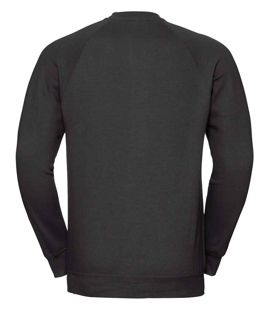 Russell Raglan Sweatshirt in by Russell — Custom branded clothing by Print Press, featuring premium embroidery produced in our specialist print lab in the UK.