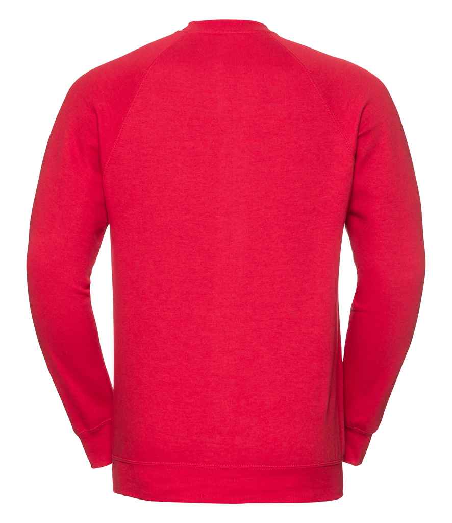 Russell Raglan Sweatshirt in by Russell — Custom branded clothing by Print Press, featuring premium embroidery produced in our specialist print lab in the UK.