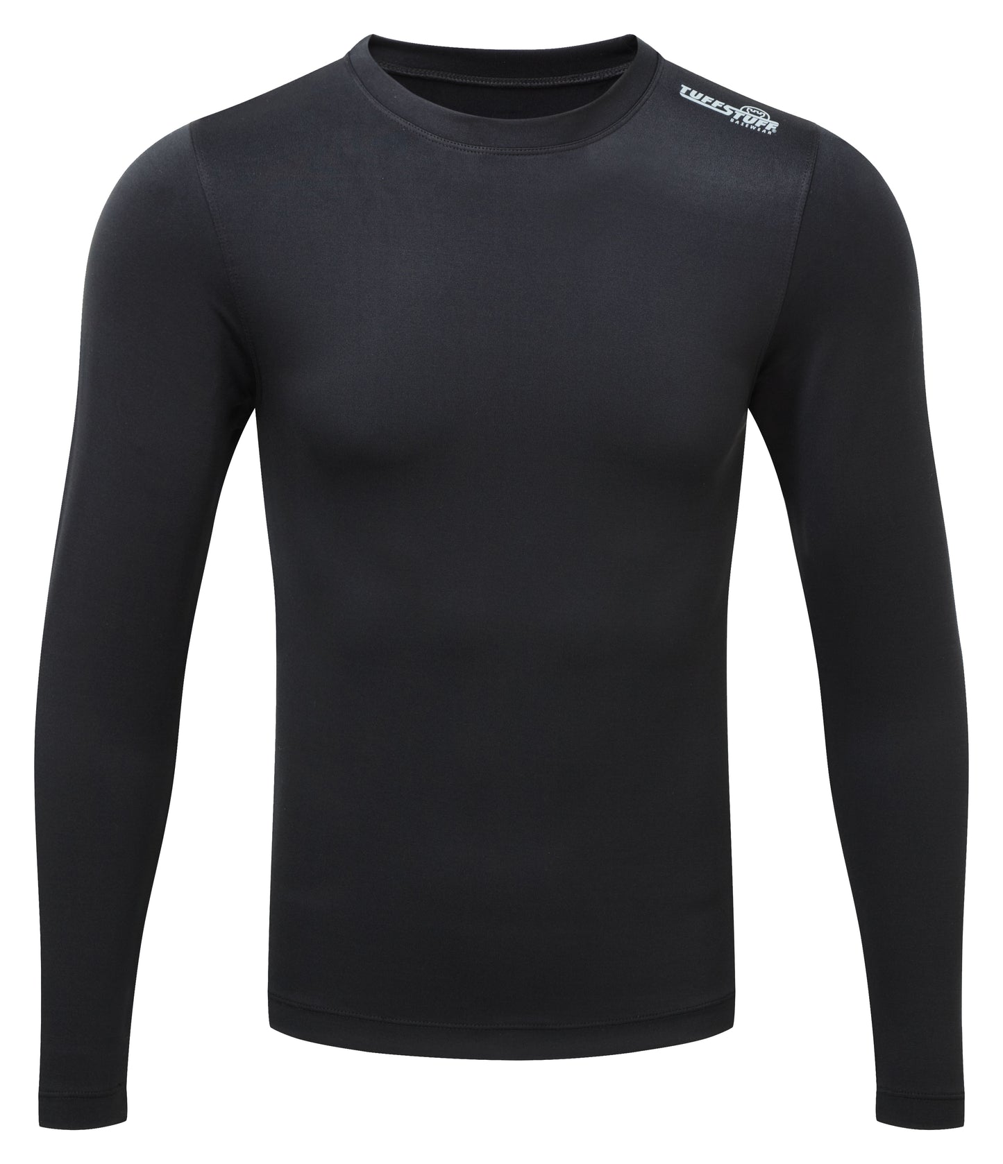 Tuffstuff Basewear Long Sleeve T-Shirt in BLACK by TUFFSTUFF — Custom branded clothing by Print Press, featuring premium embroidery produced in our specialist print lab in the UK.