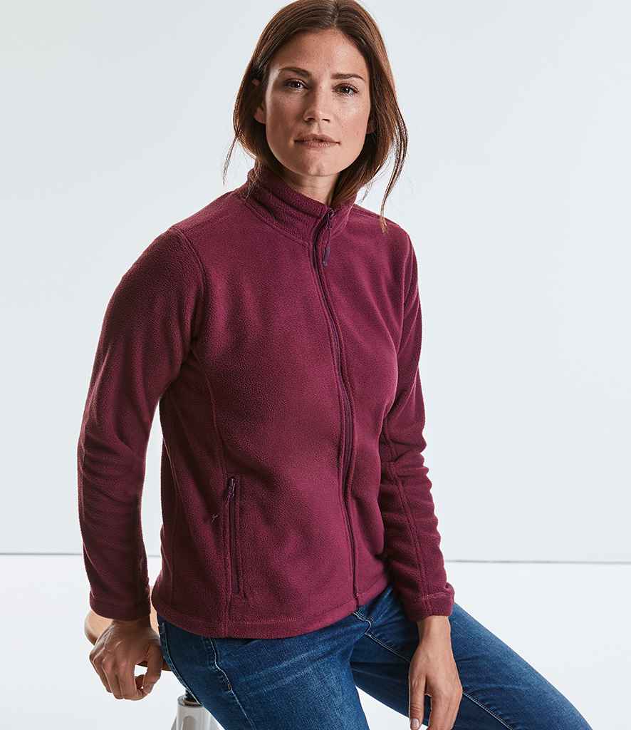 Russell Ladies Outdoor Fleece in Burgundy by Russell — Custom branded clothing by Print Press, featuring premium embroidery produced in our specialist print lab in the UK.