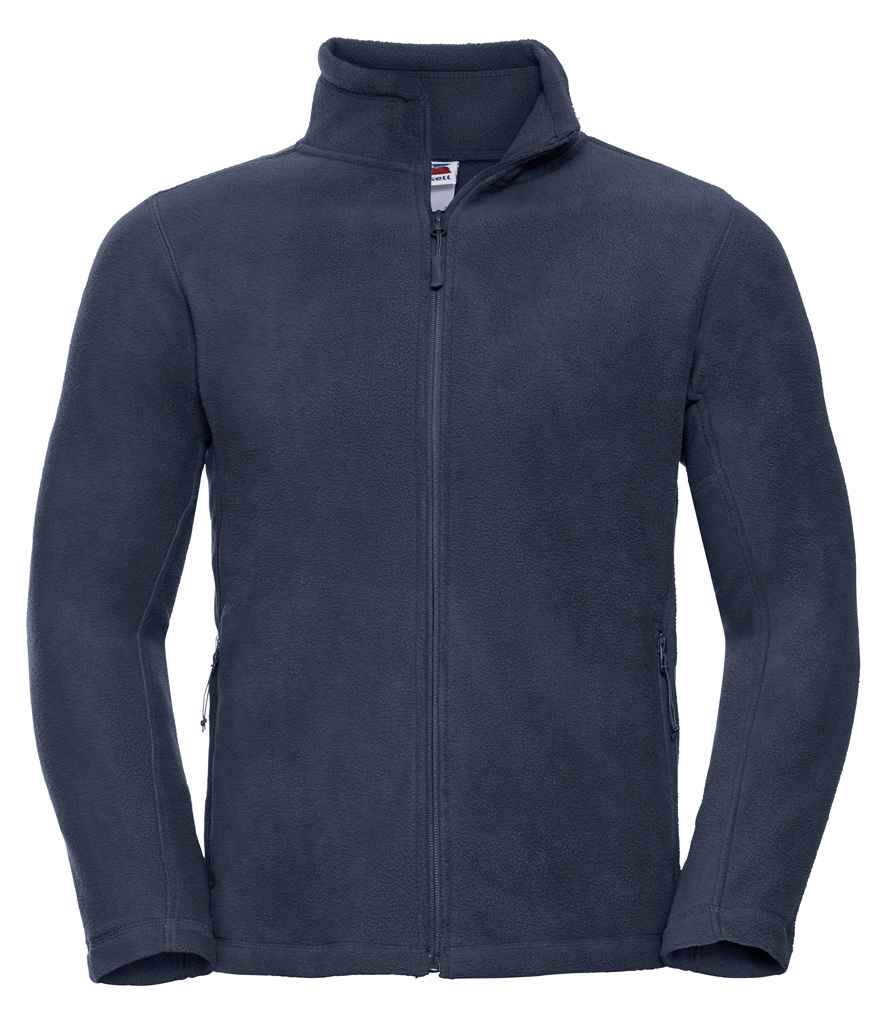 Russell Outdoor Fleece Jacket in French Navy by Russell — Custom branded clothing by Print Press, featuring premium embroidery produced in our specialist print lab in the UK.