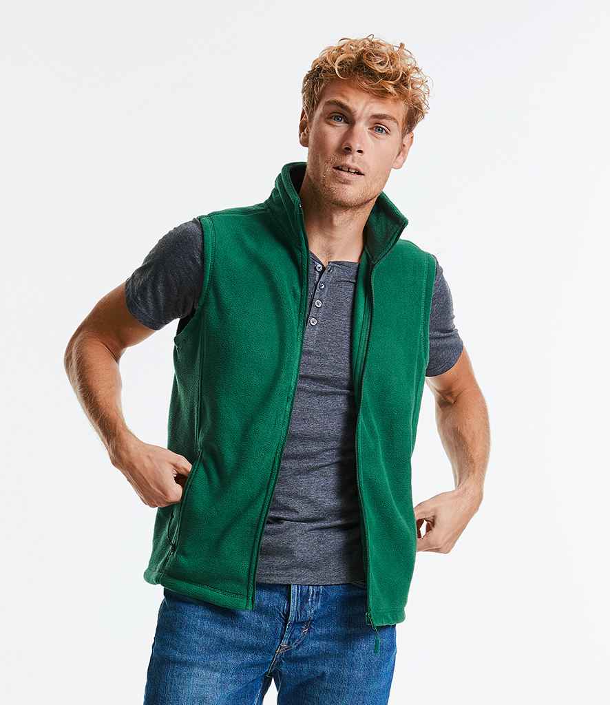 Russell Outdoor Fleece Gilet in by Russell — Custom branded clothing by Print Press, featuring premium embroidery produced in our specialist print lab in the UK.