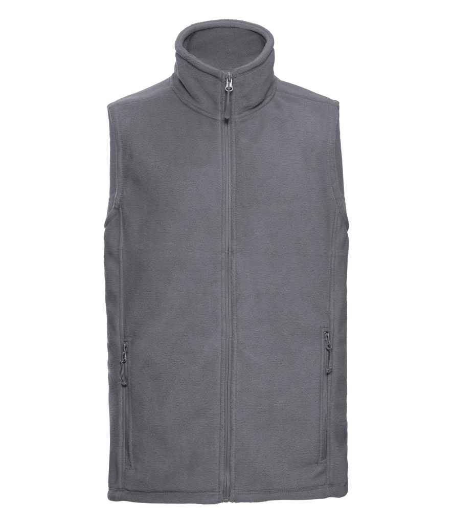 Russell Outdoor Fleece Gilet in Convoy Grey by Russell — Custom branded clothing by Print Press, featuring premium embroidery produced in our specialist print lab in the UK.