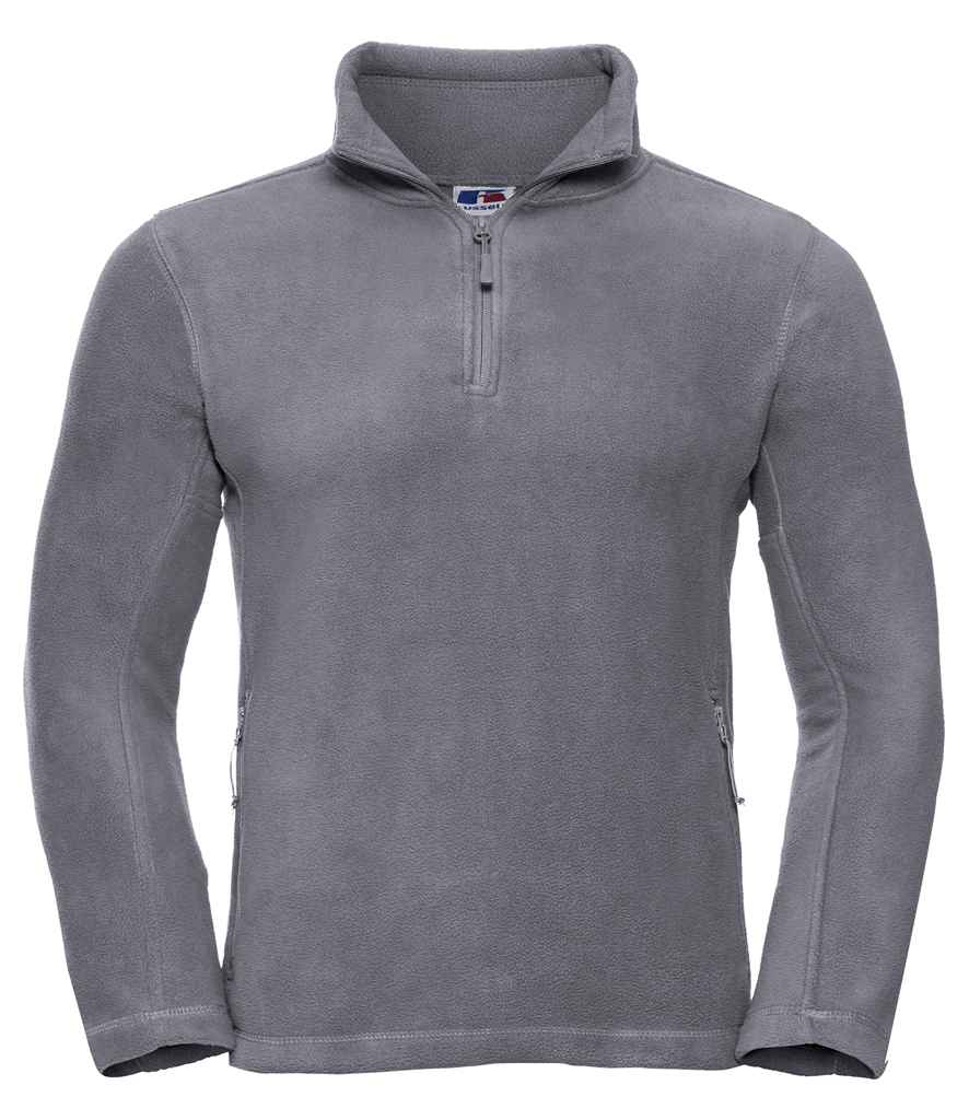 Russell Zip Neck Outdoor Fleece in Convoy Grey by Russell — Custom branded clothing by Print Press, featuring premium embroidery produced in our specialist print lab in the UK.