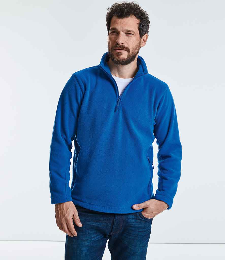 Russell Zip Neck Outdoor Fleece in Royal Blue by Russell — Custom branded clothing by Print Press, featuring premium embroidery produced in our specialist print lab in the UK.