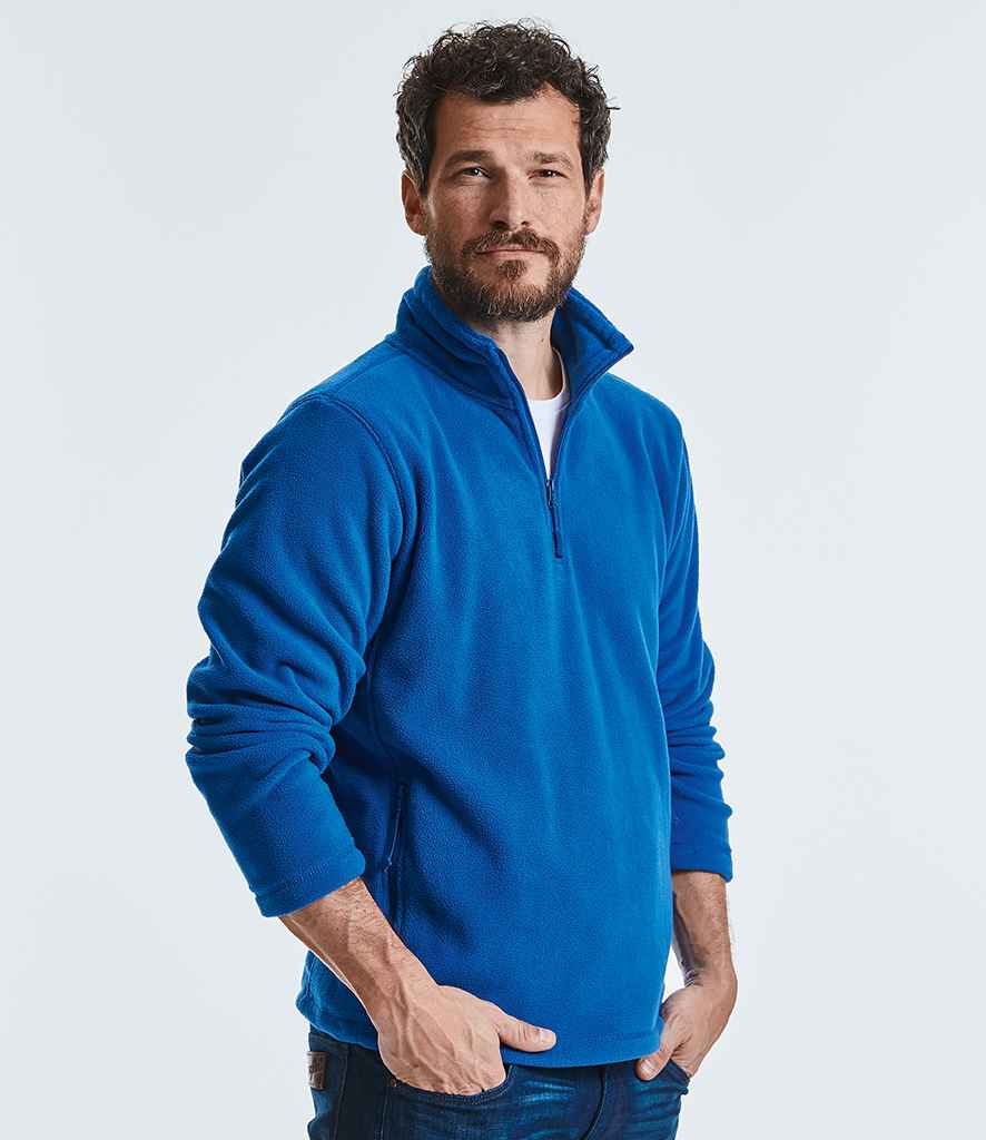 Russell Zip Neck Outdoor Fleece in by Russell — Custom branded clothing by Print Press, featuring premium embroidery produced in our specialist print lab in the UK.