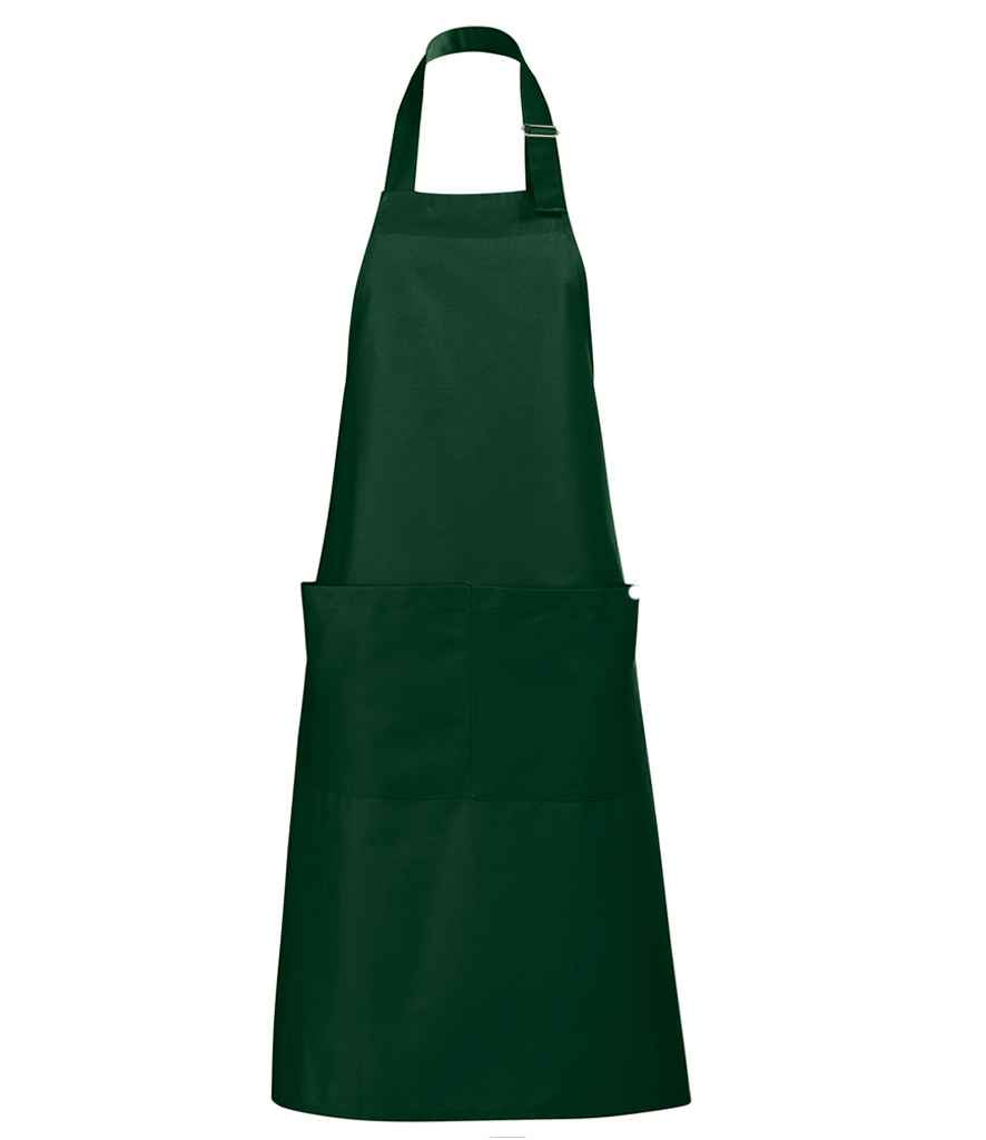 SOL'S Gala Long Bib Apron in ONE Bottle Green by SOL'S — Custom branded clothing by Print Press, featuring premium embroidery produced in our specialist print lab in the UK.