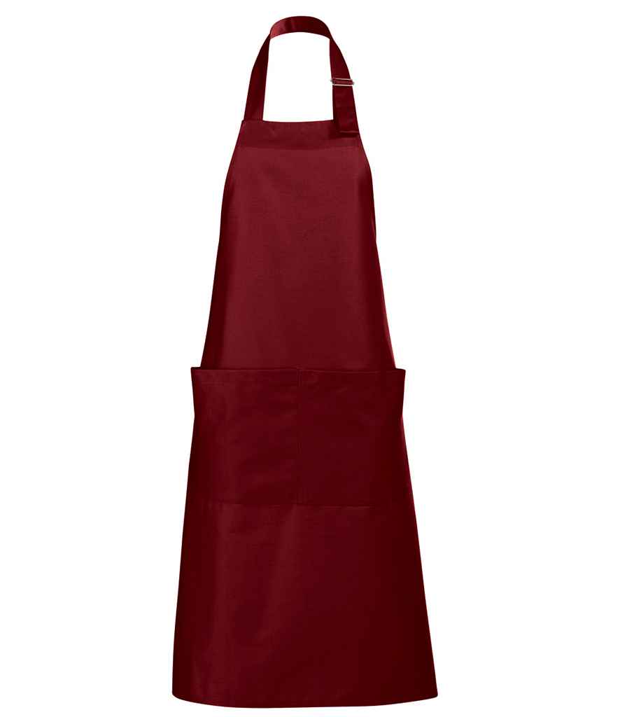 SOL'S Gala Long Bib Apron in ONE Burgundy by SOL'S — Custom branded clothing by Print Press, featuring premium embroidery produced in our specialist print lab in the UK.