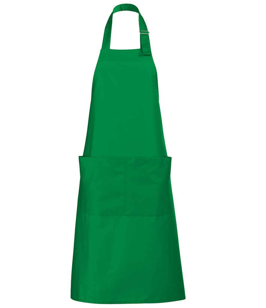 SOL'S Gala Long Bib Apron in ONE Kelly Green by SOL'S — Custom branded clothing by Print Press, featuring premium embroidery produced in our specialist print lab in the UK.